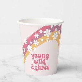 Vasos De Papel Cumpleaños Hippie Joven Salvaje y Tres Dacias