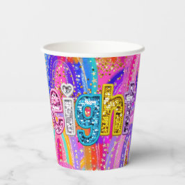 Vasos De Papel Cumpleaños Infantil Arcoíris