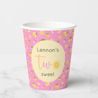 Vasos De Papel Cumpleaños Limón Dos Dulces