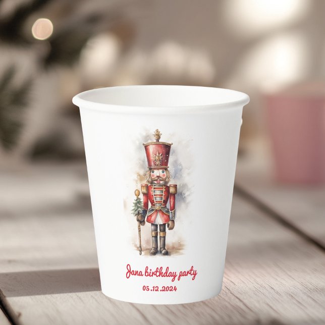 Vasos De Papel Cumpleaños Mágico de Red Nutcracker (Subido por el creador)