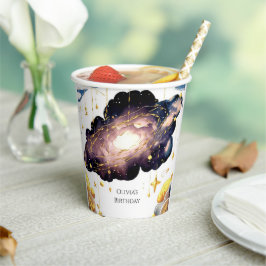 Vasos De Papel Cumpleaños mágico del espacio de cometas