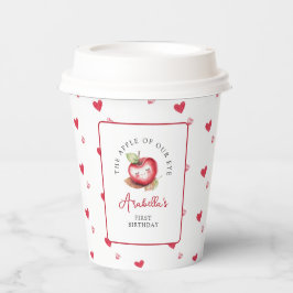 Vasos De Papel Cumpleaños Manzana Dulce De Nuestros Ojos
