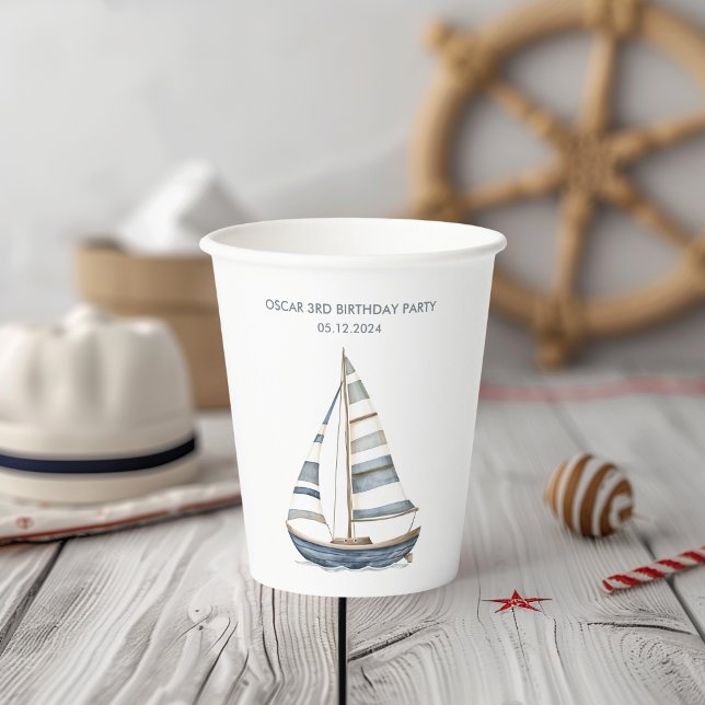 Vasos De Papel Cumpleaños Náutico (Subido por el creador)