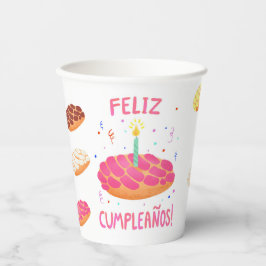 Vasos De Papel Cumpleaños Pan Dulce Concha