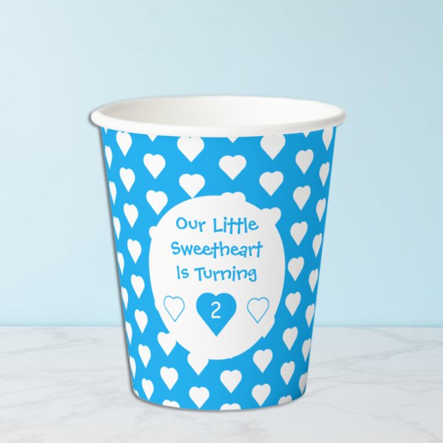 Vasos De Papel Cumpleaños pequeño corazón dulce (Subido por el creador)
