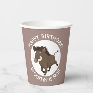 Vasos De Papel cumpleaños personalizado personalizado de Wild Boa