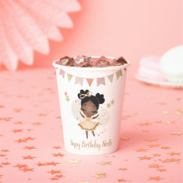 Vasos De Papel Cumpleaños! Princess Ballerina w/Bow Cumpleaños