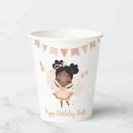 Vasos De Papel Cumpleaños! Princess Ballerina w/Bow Cumpleaños
