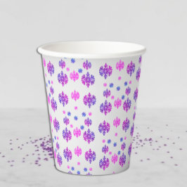 Vasos De Papel Cumpleaños Sweet 16 Copo de Nieve de Invierno