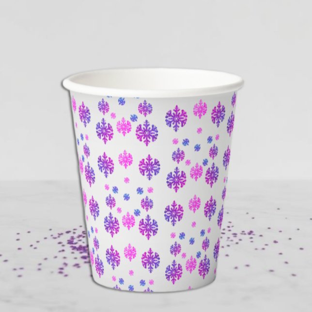 Vasos De Papel Cumpleaños Sweet 16 Copo de Nieve de Invierno (Subido por el creador)