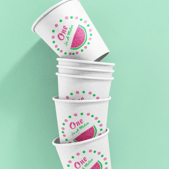 Vasos De Papel Cumpleaños Uno en un Melón (Subido por el creador)