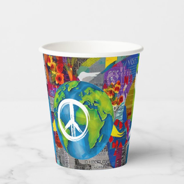 Vasos De Papel Cuotas de los documentos de paz mundiales (Anverso)