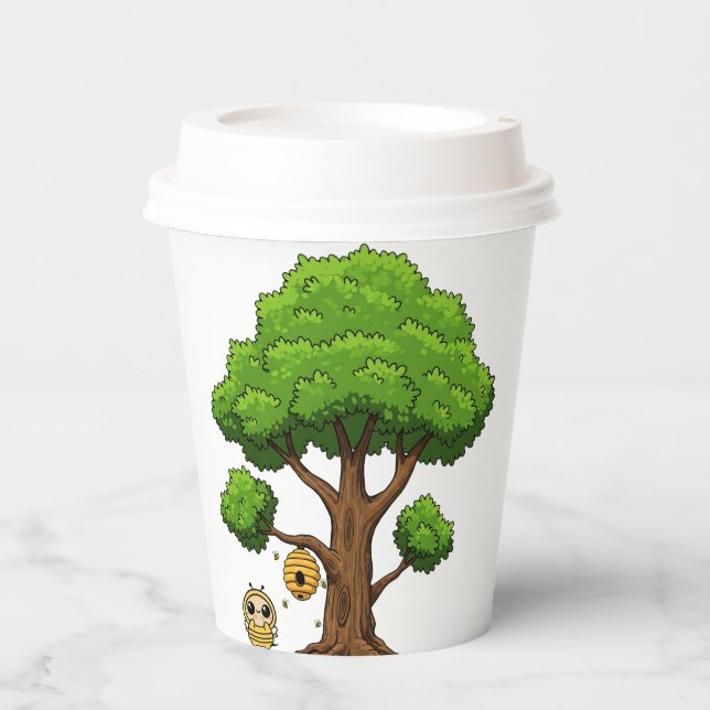 Vasos De Papel Cuotas de papel de honeybee Baby Shower (Anverso)