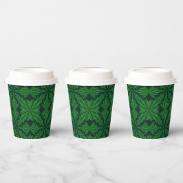 Vasos De Papel Cuotas de papel forestal de Pine Mandala