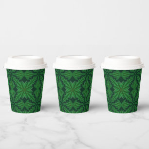Vasos De Papel Cuotas de papel forestal de Pine Mandala