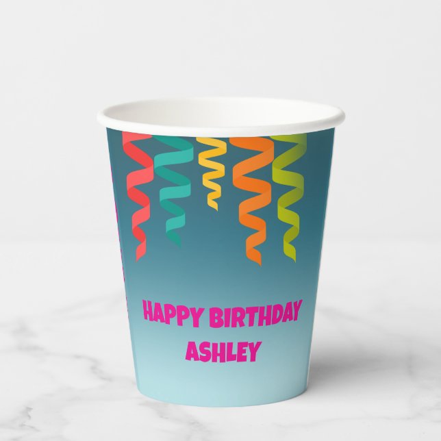 Vasos De Papel CUP DE BDAY (editable) (Reverso )