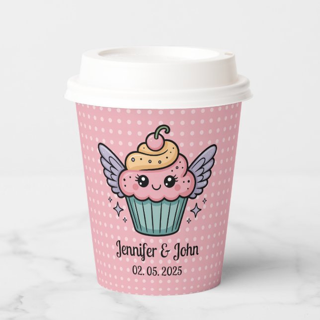 Vasos De Papel Cupcake Kawaii (Anverso)