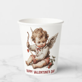 Vasos De Papel Cupido Antiguo con Arco de Corazón
