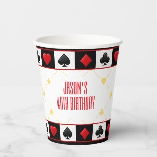 Vasos De Papel Cupos de Fiestas de Casino personalizado, tarjetas
