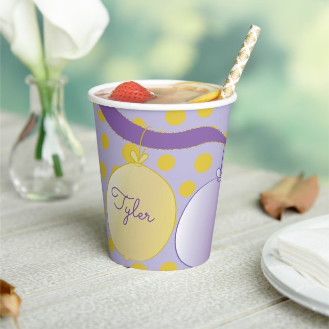 Vasos De Papel Cups de papel "Baby Golden Footprints" de 8 oz. (in situ)