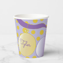 Cups de papel "Baby Golden Footprints" de 8 oz.