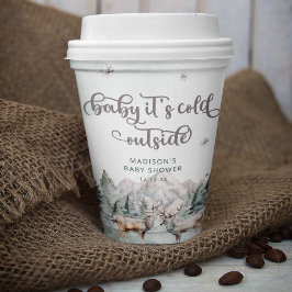Vasos De Papel Cups de papel Baby Shower para el invierno de los 