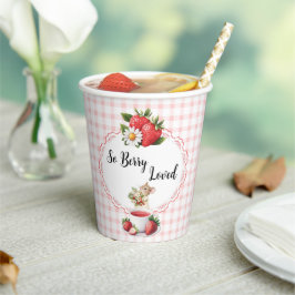 Vasos De Papel Cups de papel Baby Shower para el ratón de fresa