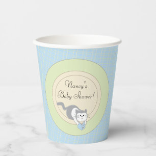 Vasos De Papel Cups de papel "Blue/Build-a-library" de 8 oz.