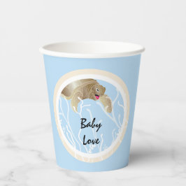 Vasos De Papel Cups de papel de Baby Shower "Tortuga, morena" de