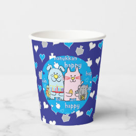 Vasos De Papel Cups de papel "Mascotas/corazones y sueños" 8 oz.