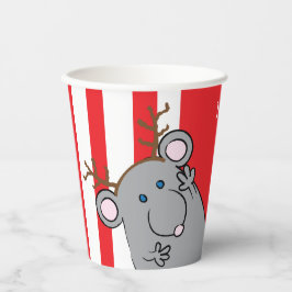 Vasos De Papel Cups de papel "Merry ChristMouse" de 8 oz.