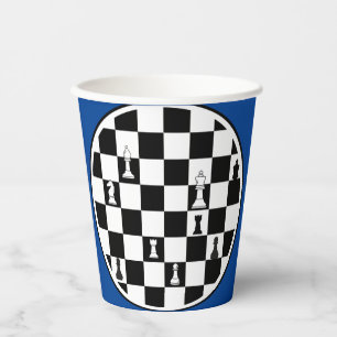 Vasos De Papel Cups de papel para temas de ajedrez - Elegante dis