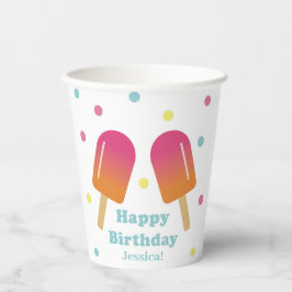 Vasos De Papel Cups de papel pop de hielo pastel para niños