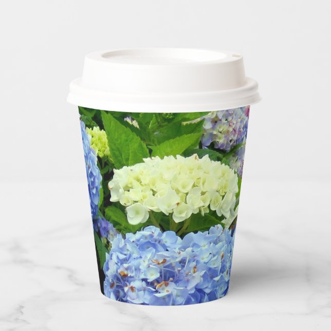 Vasos De Papel CUPS FIESTA Hydrangea Mix-PAPER (Anverso)