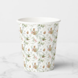 Vasos De Papel Curte forestal de Fox Woodland Winter
