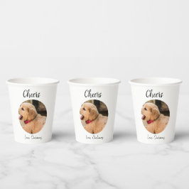 Vasos De Papel Custom Dog Wedding Favor Dog of Honor Photo cheers
