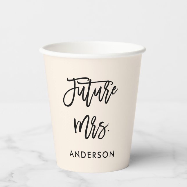 Vasos De Papel Custom Future Mrs.  (Anverso)