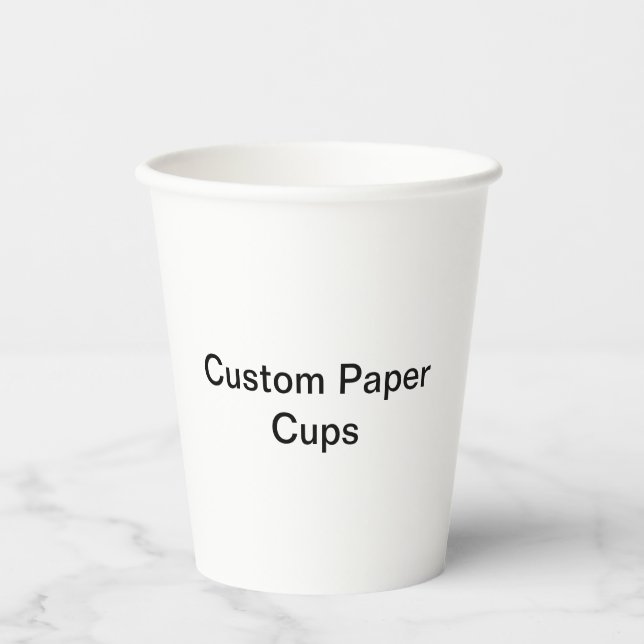 Vasos De Papel Custom Paper Cups (Anverso)