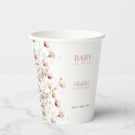 Vasos De Papel custom wildflower floral paper cups template