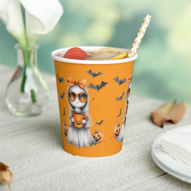 Vasos De Papel Cute and coquettish Halloween Littke GirlPaper cup (in situ)