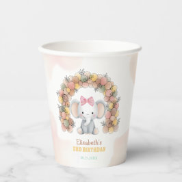 Vasos De Papel Cute Baby Elephant Balloon Arch Birthday 