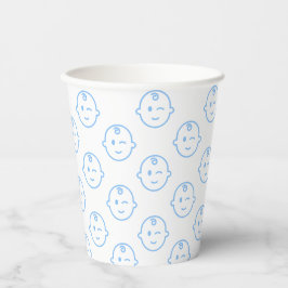 Vasos De Papel Cute Blue Boy Baby Shower Patterned