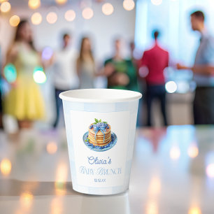 Vasos De Papel Cute Blueberry Pancake Baby Brunch Baby Shower