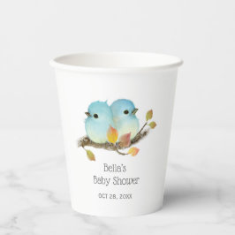 Vasos De Papel Cute Bluebirds Bird Baby Shower