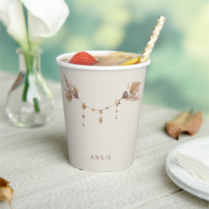 Vasos De Papel Cute Boho Baby Shower