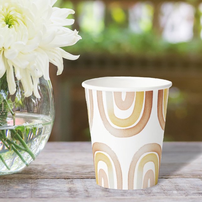Vasos De Papel Cute Boho Rainbow Gender Neutral Baby Shower (Subido por el creador)
