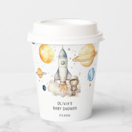 Vasos De Papel Cute Boy Astronauta Space Baby Shower