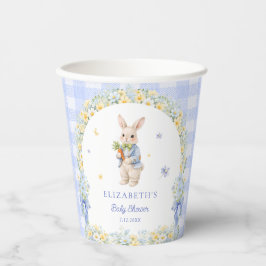 Vasos De Papel Cute Bunny Blue Baby Shower Paper Cups