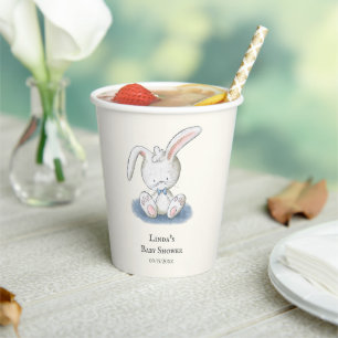Vasos De Papel Cute Bunny Rabbit Baby Shower