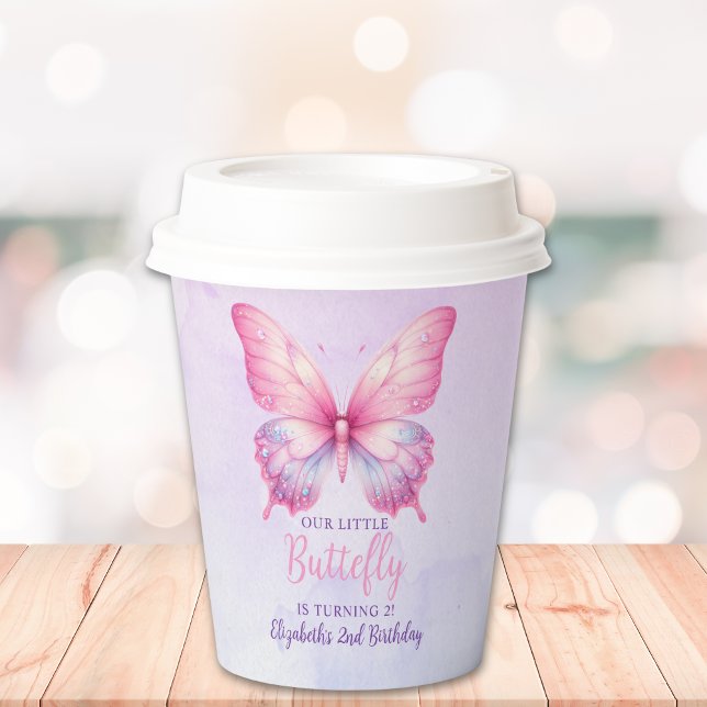 Vasos De Papel Cute Butterfly Birthday Girl Party (Subido por el creador)